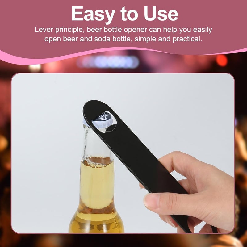 WEGAZ -15 Pack 7inch Black Stainless Steel Flat Beer Bottle Opener,Stainless Steel - Image 4